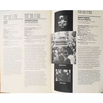 Reemergence Jewish Life in Eastern Europe - Film Festival 1992 Souvenir Program