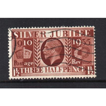 George V - 1935 - 1½d Red-Brown (Silver Jubilee) (sg455) Used #1