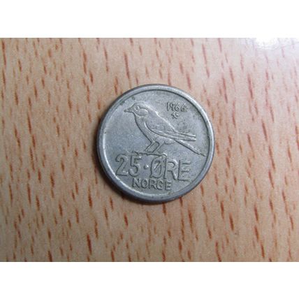 Norway 1966 25 Ore Coin