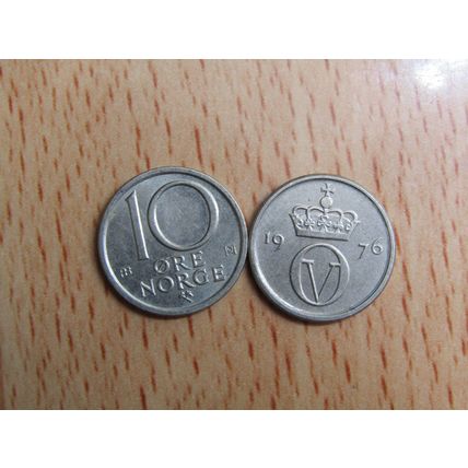 Norway 1976 10 Ore Coin