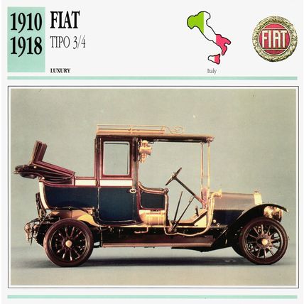 Collectors Club card. Classic Cars. FIAT Tipo 3/4