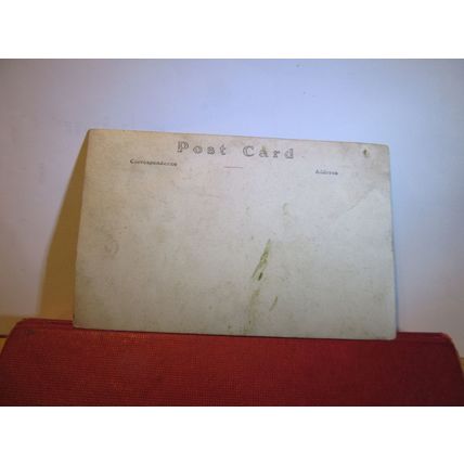 A LARGE GROUP WEDDING PHOTOGRAPH unused antique postcard =