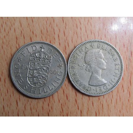 GB 1960 Elizabeth II English 1/- Shilling Coin