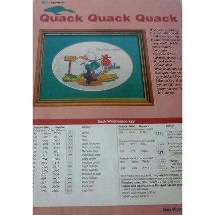 Quack Quack Quack Cross Stitch Charts Duck Whittington , Roast Duck, a La Orange