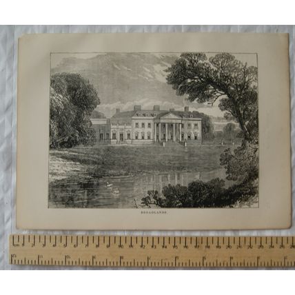 Vintage engraving Broadlands