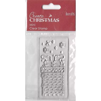 Papermania. Santa Down Chimney Stamp Set. Stamping Cardmaking Scrapbooking Craft