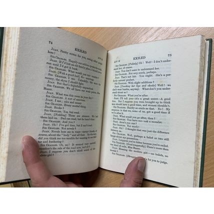 1929 1ST EDITION JOHN GALSWORTHY "EXILED" DRAMA PLAY COMEDY HARDBACK BOOK (P2)