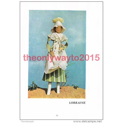 Lorraine (front), Normandie (back), Paper Doll Costumes, Illustration, 1944