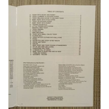 Teddy's Alphabet by Dale Burdett Cross Stitch Booklet