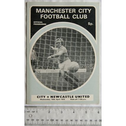1973 programme Manchester City v. Newcastle United