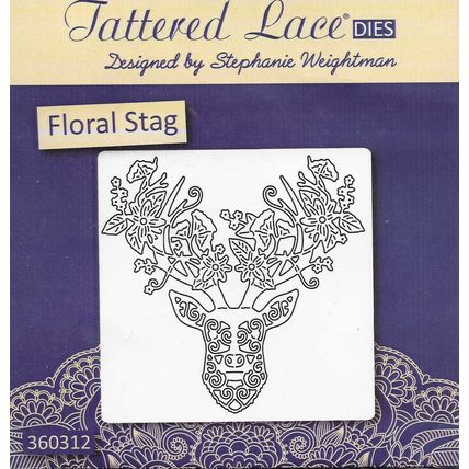 Tattered Lace. Floral Stag Die. Die Cutting Cardmaking Scrapbooking Crafts
