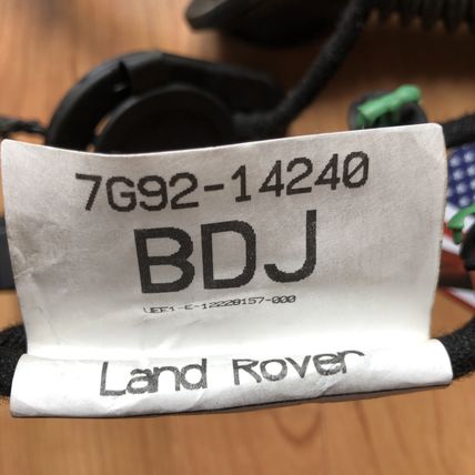 Land Rover LR2 2008-2012 Left Rear Door WIRING HARNESS 7G92-14240 OEM