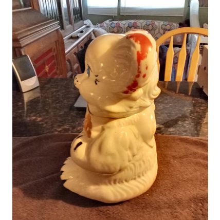 Old Vintage Original Cookie Jar Royal Ware Bear W/Cookie 11 1/2" Tall 1940's