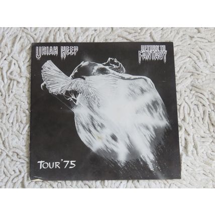 URIAH HEEP, RETURN TO FANTASY GATEFOLD VINYL LP. WITH TOUR SLIP AND TICKET .