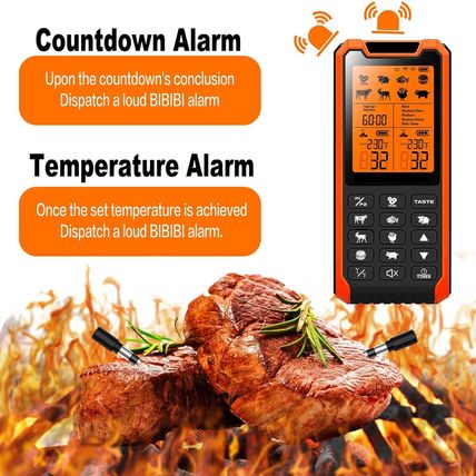 Smart Bluetooth Meat Thermometer - Long Range Wireless Food Thermometer, Digital