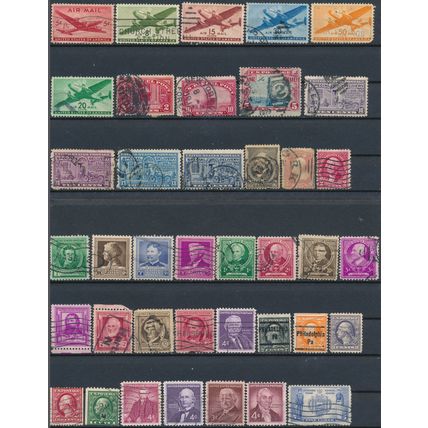 440 Stamp Selection - USA - Used Hinged