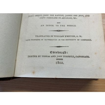 1802 The Genuine Works Of Flavius Josephus Volume 3 223 Year Old Book (P5)