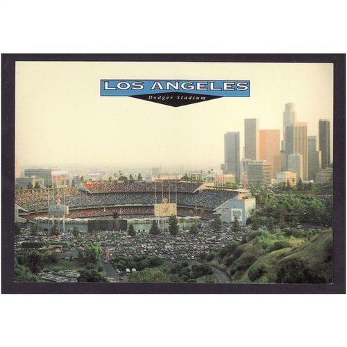 AMERICAN POST CARD - DODGER STADIUM AND DOWNTOWN LOS ANGELES - No LA283 UNUSED