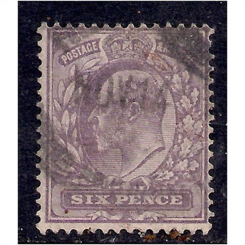 GB 1902 - 13 KEV11 6d Purple used stamp (C88)