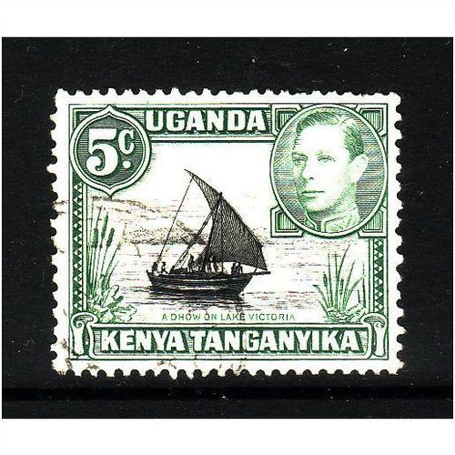 KENYA UGANDA AND TANGANYIKA 1938 5c BLACK AND GREEN Die II SG 132 FINE USED