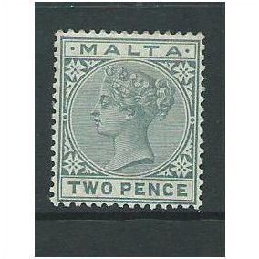 malta stamps sg23 hm 2d victoria