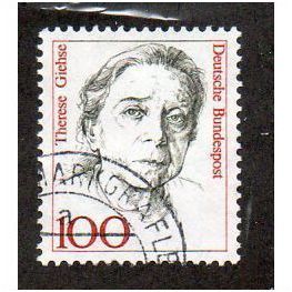GER 1986 100pf 'FAMOUS WOMEN -THERESE GIESHE' FINE USED (EBID30-087)