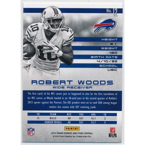 2014 Panini Rookies & Stars #12 Robert Woods Buffalo Bills