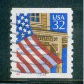 Used 2913 32c U.S. Flag Over Porch Fine CNS 33333 W0847
