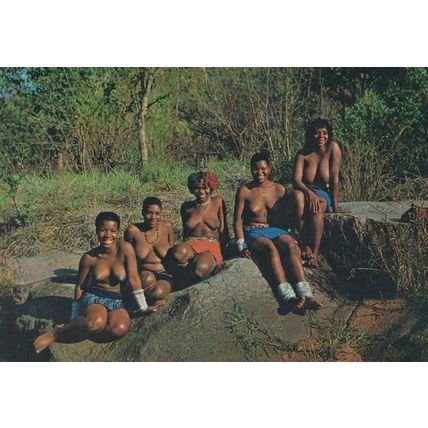 Sun Worshippers Sunbathing In Valley Of A Thousand Hills Natal Africa Postcard