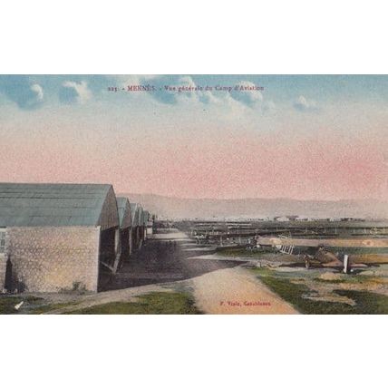 Morocco Moroccan Airfield Aviation Camp Postcard
