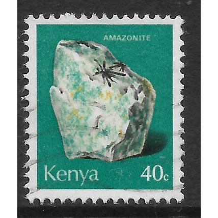 KENYA 1977 MINERALS 40c AMAZONITE SG 110 FINE USED#