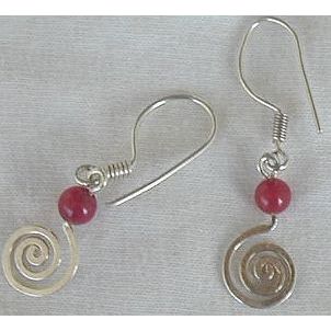 Silver Greek earrings A