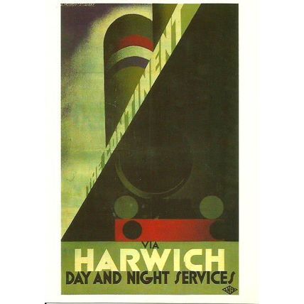 Advertising THE CONTINENT VIA HARWICH Postcard (Drumahoe Graphics DGR 137)