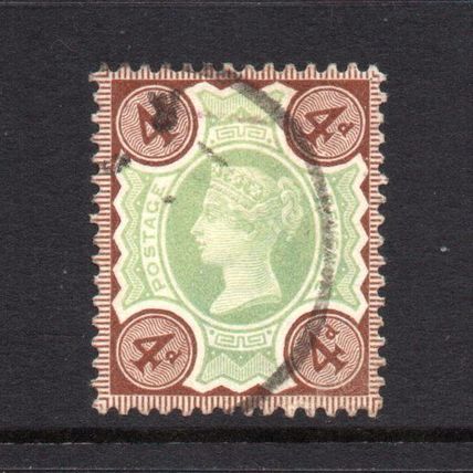 Victoria- 1887-92 - 4d Green & Purple-Brown (sg205) Used #1