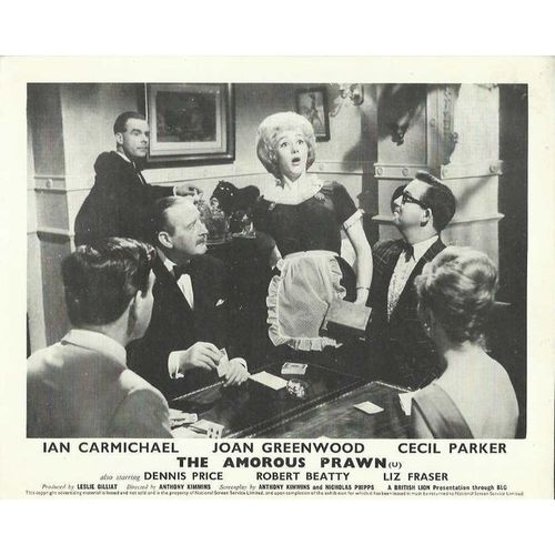 THE AMOROUS PRAWN Ian Carmichael, Joan Greenwood 1962 F-O-H Stills Set (8)