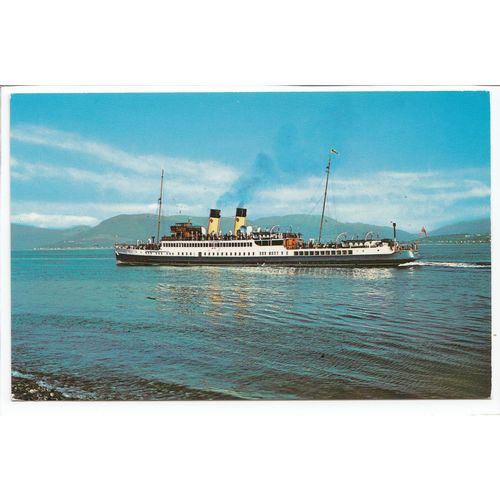 Excursion Steam Boat TS Duchess of Hamilton Gourock Renfrewshire Postcard 35906