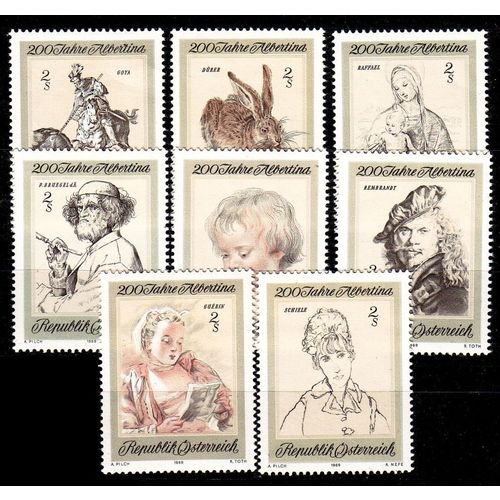 ÖSTERREICH AUSTRIA [1969] MiNr 1307-14 ( **/mnh ) [La] Gemälde
