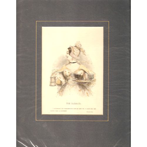 Print 1835 The Barmaid by J Doyle caricature