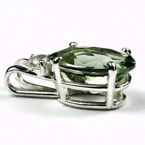 Green Amethyst (Prasiolite), 925 Sterling Silver Pendant, SP019