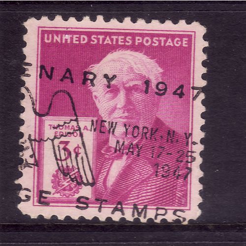 USA 1947 3c VIOLET THOMAS A EDISON SG 942 FINE USED #5