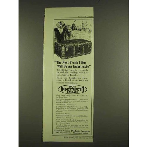 1913 National Veneer Products Indestructo Trunk Ad - Next I Buy
