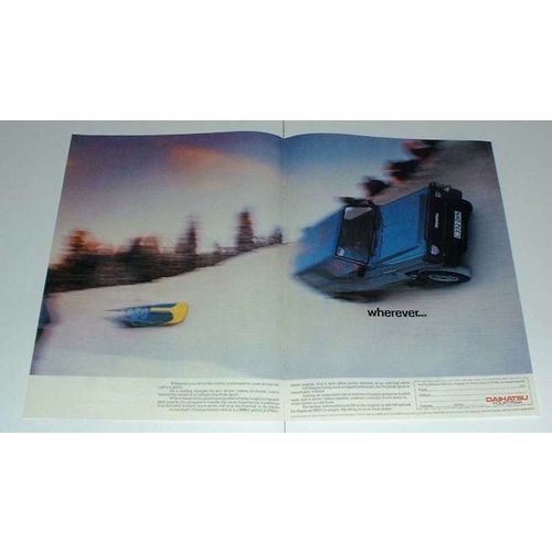 1986 2-page Daihatsu Fourtrak Sport Ad!