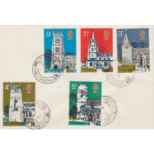 GB 1972 Village Churches set FDC Chard Somerset pm see others