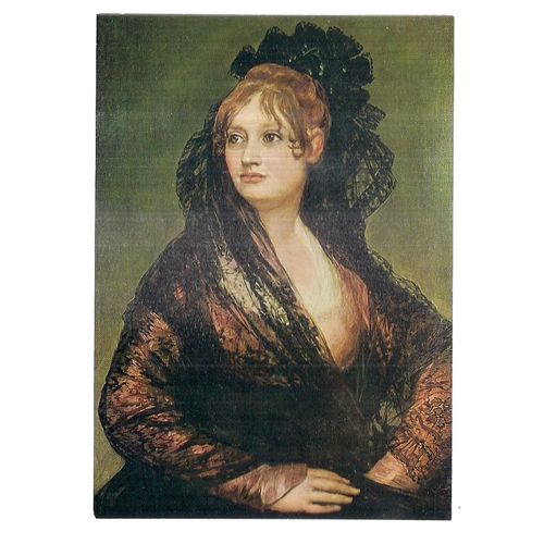 DONA ISABEL COBOS DE PORCEL. painting by Francesco Goya. unused postcard /