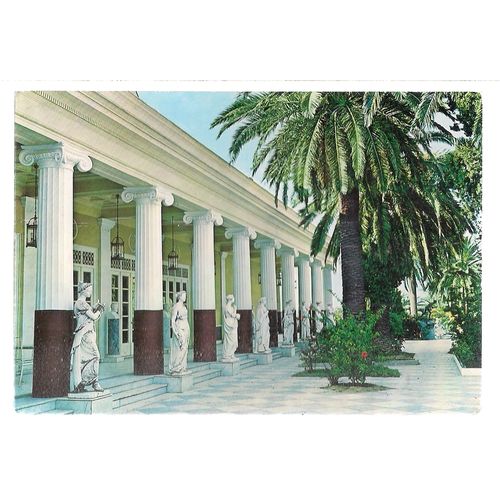 PORTICO OF THE MUSES, CORFU, GREECE unused postcard =