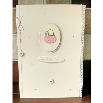 Mum Birthday Card - 005 ( Handcrafted Luxury card )