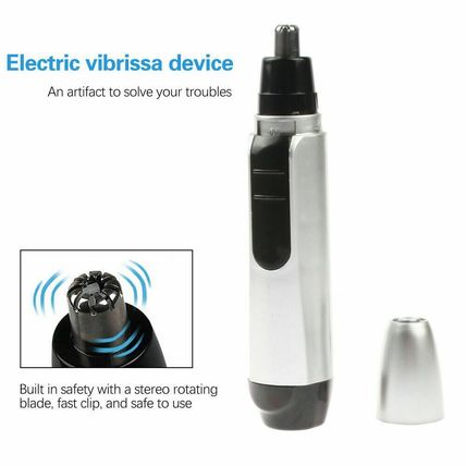 Unisex Mini Electric Nose Hair Removal Trimmer Shaver Clipper Cleaner & Brush UK