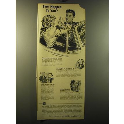1949 Listerine Antiseptic Ad - Ever Happen to you?