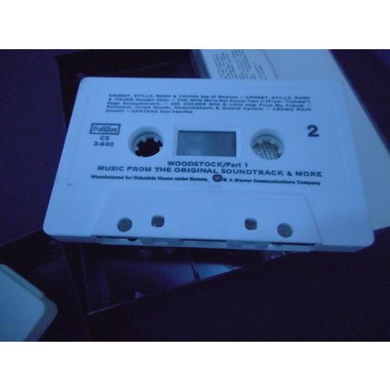 Woodstock Part 1 and 2 Cassettes USA Rock Blues Festival Music Live Recordings
