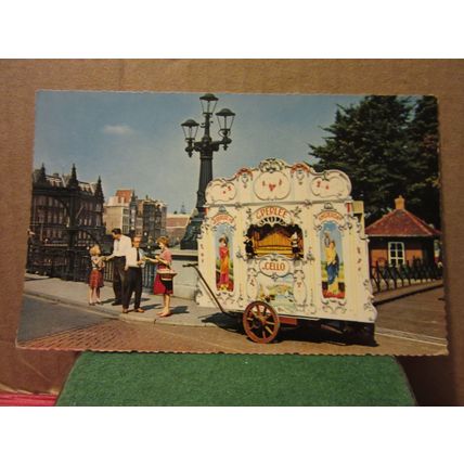 BARREL-ORGAN, AMSTERDAM, HOLLAND unused vintage postcard vgc